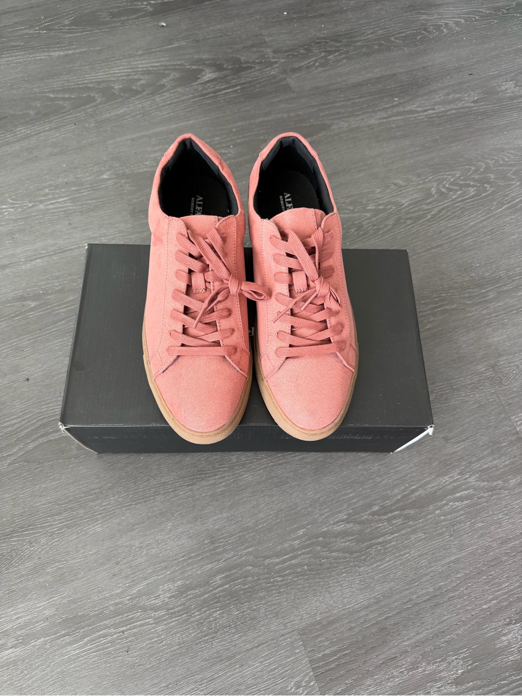 Alfani Pink Suede Low-Top Sneakers